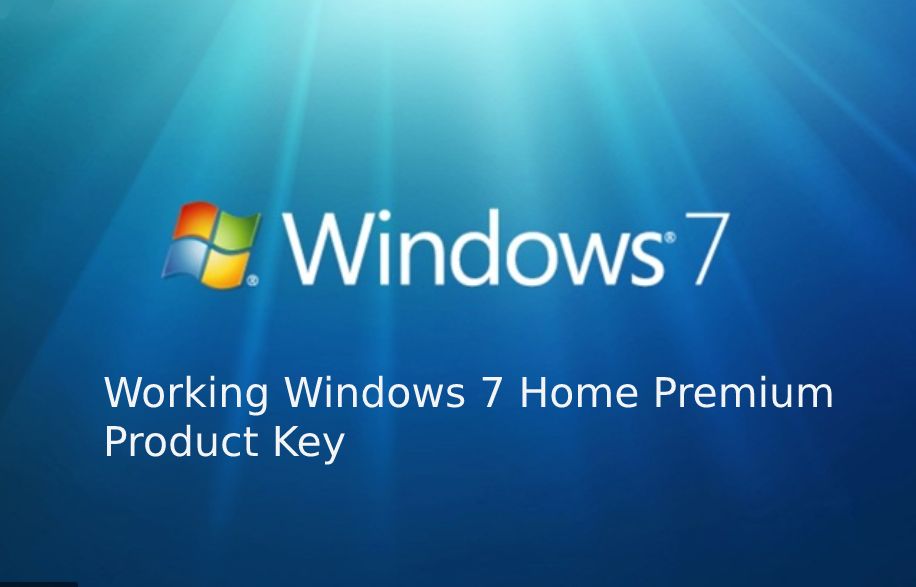 Windows 7 Home Premium Product Key